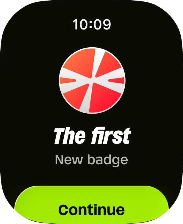 Apple Watch: new badge, The first