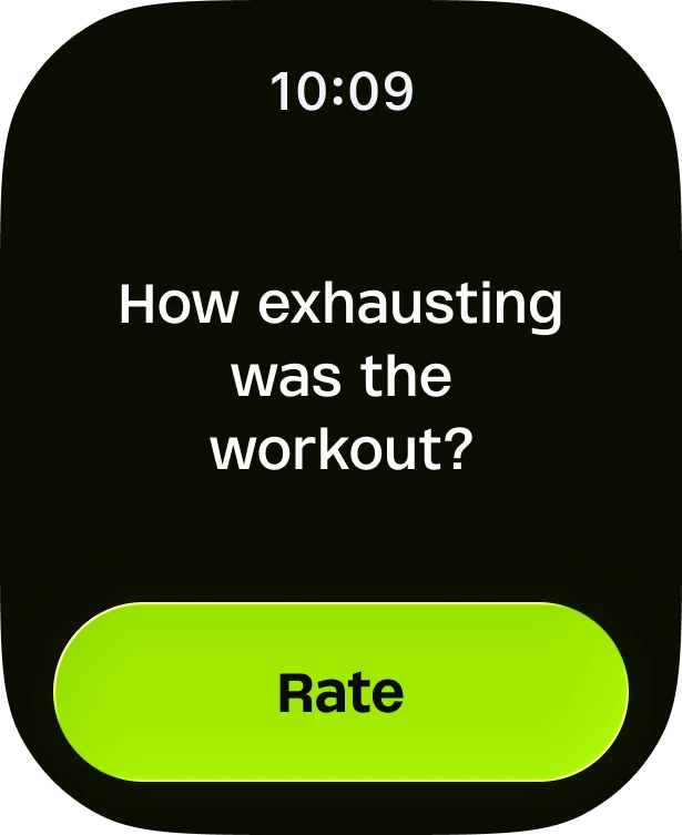 Apple Watch asks: how exhausting was the workout? Rate